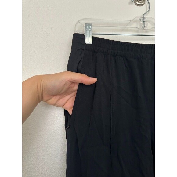 Theory Women's Viewpine C Berger Pants High Rise Pull On Black Mixed Media Sz 4 - Picture 4 of 12